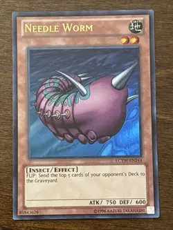 Needle Worm LCYW-EN244 Yugi's World Unlimited Edition Ultra Rare LP - Image 1
