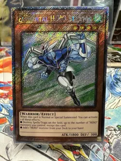 Yugioh Elemental HERO Stratos RA03-EN177 Platinum Secret Rare NM - Image 1