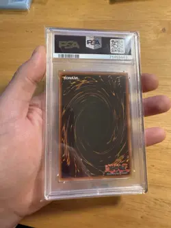 2002 YU-GI-OH! LOB 1ST ED #052 DARK HOLE PSA 9 FOIL LINE ERROR - Image 5