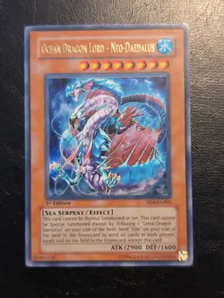 Yu-Gi-Oh ULTRA RARE OCEAN DRAGON LORD NEO-DAEDALUS CORRECTED LONG TEXT SD4-EN001 - Image 1