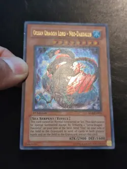 Yu-Gi-Oh ULTRA RARE OCEAN DRAGON LORD NEO-DAEDALUS CORRECTED LONG TEXT SD4-EN001 - Image 2