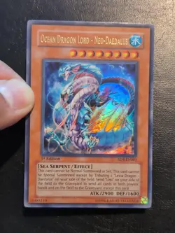 Yu-Gi-Oh ULTRA RARE OCEAN DRAGON LORD NEO-DAEDALUS CORRECTED LONG TEXT SD4-EN001 - Image 3
