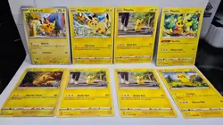 Lot of 8 Pokemon Pikachu Game Cards Includes 1 Japanese & 1 Holo Mixed Sets TCG - Image 1