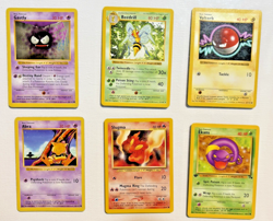 6 VINTAGE POKEMON CARD LOT 1st EDITION & SHADOWLESS BASE SET LP RARE WORC 1999 - Image 1