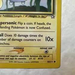 Chinchou 55/111 Neo Genesis Pokemon Card - Image 5