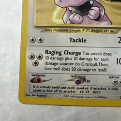 Granbull Neo Genesis Pokemon Card 37/111 Regular Unlimited Uncommon - Image 4