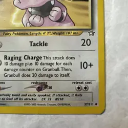 Granbull Neo Genesis Pokemon Card 37/111 Regular Unlimited Uncommon - Image 5