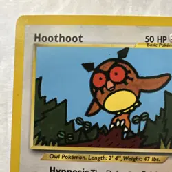 Hoothoot Pokemon Card Neo Genesis 60 Regular Unlimited Common - Image 2