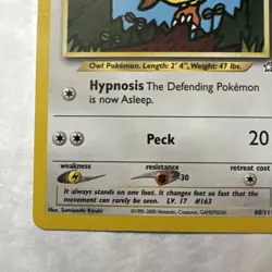 Hoothoot Pokemon Card Neo Genesis 60 Regular Unlimited Common - Image 4