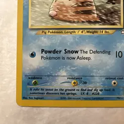 Swinub Pokemon Card 79/111 Neo Genesis Set Vintage Common MP - Image 4