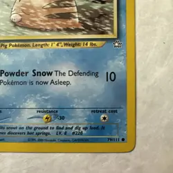 Swinub Pokemon Card 79/111 Neo Genesis Set Vintage Common MP - Image 5