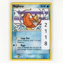 Pokemon TCG Magikarp 64/107 EX Deoxys Regular Common Card EN-DMG 2005 - Image 3