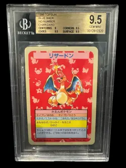 1995 Topsun No Number Blue Back CHARIZARD Beckett 9.5 Japanese RARE Pokemon Card - Image 1