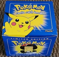 Pokemon Burger King 23k Gold Plated Trading Card PIKACHU Sealed In Blue Box, New - Image 1