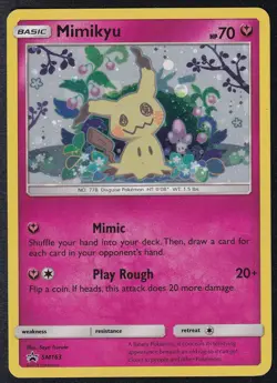 Mimikyu SM163 Holo Ultra Rare Black Star Promo Pokemon Card Sun & Moon Team Up - Image 1