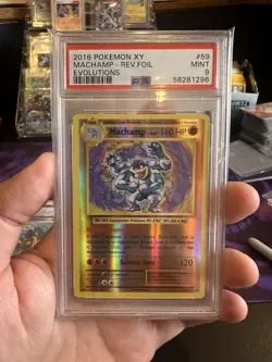 5 Graded Pokemon Card Slabs Lot PSA / CGC Machamp Evolutions Rainbow IR - Image 2