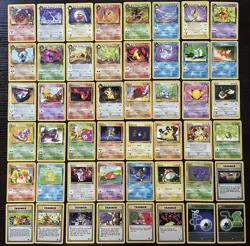 Pokemon Team Rocket COMPLETE SET Uncommon/Common Vintage WOTC 48 Card Lot MP-NM - Image 1
