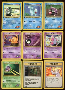 (45) Different First 1st Edition Gym Heroes Pokemon Cards 1999-2k Wizards NM/NP - Image 4