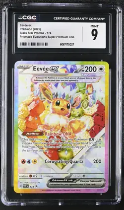 CGC 9 Eevee Ex SVP 174 SPC Prismatic Evolutions Premium Pokemon Card - Image 1