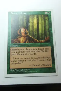 MTG Nature's Lore x1- -Fifth Edition-Lightly Played - Image 1