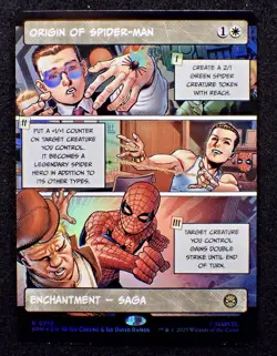 Origin of Spider-Man (Borderless) (Foil) 0218 (R) MTG Marvel's Spider-Man (SPM) - Image 1