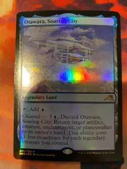 MTG Kamigawa Neon Dynasty Otawara Soaring City Foil - Image 1