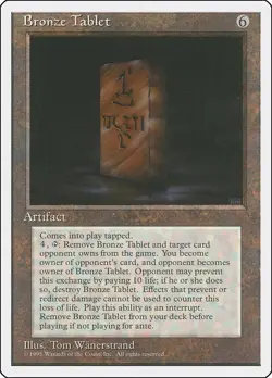MTG - Fourth Edition - Bronze Tablet - NM - Image 1