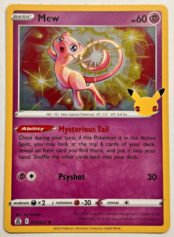 Pokemon Mew 011/025 | Celebrations 25th Anniversary NM - Image 1