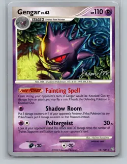 Pokemon TCG Gengar 18/100 2009 World Championships Normal LP - Image 1