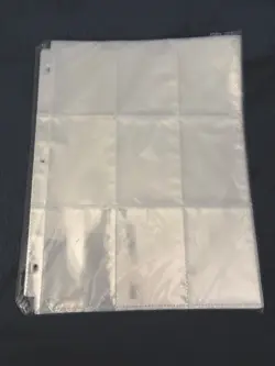 50 New 9 Pocket Card Pages Storage Sheets Pokemon/sports Holds 900 Cards - Image 1