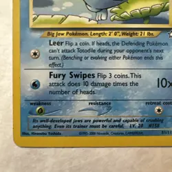 Totodile Neo Genesis Unlimited 81/111 Pokemon TCG Vintage WOTC - Image 4
