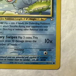 Totodile Neo Genesis Unlimited 81/111 Pokemon TCG Vintage WOTC - Image 5