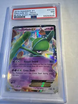 2015 POKEMON XY GALLADE HOLO BLACK STAR PROMOS XY45 PSA 7 - Image 1