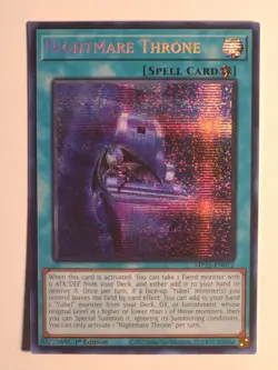 Nightmare Throne MP25-EN072 Prismatic Secret Rare Yugioh 2025 Mega-Pack Mint - Image 1