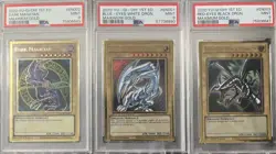 YUGIOH PSA 9 SET | BLUE EYES, DARK MAG, & RED EYES | MAGO-EN001-3 | 1st Edition - Image 2