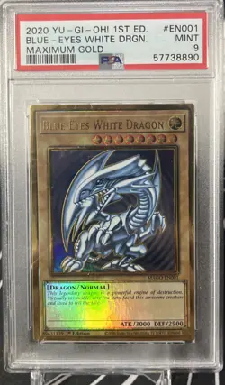 YUGIOH PSA 9 SET | BLUE EYES, DARK MAG, & RED EYES | MAGO-EN001-3 | 1st Edition - Image 4