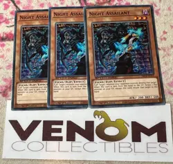 3x (M/NM) - Night Assailant - SBCB-EN114 - Common - 1st Edition YuGiOh - Image 1