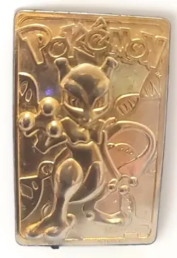 1999 Pokemon "Mewtwo" 23 Karat Gold Plated Special Edition Trading Card Collect - Image 1
