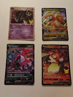 Pokemon JUMBO CARD LOT 4 CARDS Charizard, Hoopa, Dragapult, Dragonite - Image 1