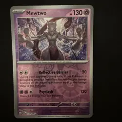 Mewtwo 150/165 Sv: 151 Holo, Reverse Holo And Japanese Holo 3 Card Lot - Image 3