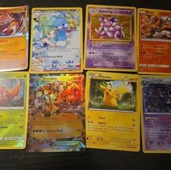 16 Pokemon Card Lot Nidoking, Sabrina's Goldduck Pikachu, Enter & More - Image 3