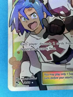 Pokemon TCG Jesse And James Full Art Trainer Card 68/68 Hidden Fates - Image 4