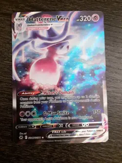 Pokemon TCG Hatterene VMAX Full Art Ultra Rare Holo Card GG47/GG70 Crown Zenith - Image 1