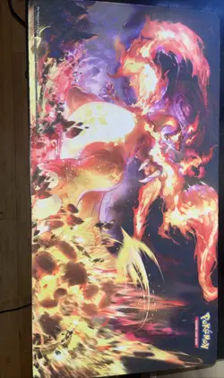 Pokemon Charizard Trading Card Game Play Mat TCG 22.25"x11.75" G2 - Image 2