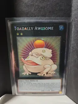 Toadally Awesome Platinum Secret Rare Card RA03-EN040 Quarter Century Bonanza - Image 1
