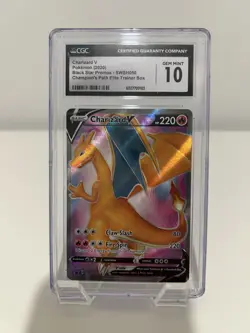 Pokemon Charizard V Card 2020 CGC 10 Champion's Path Promo - Image 1