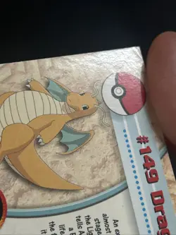 Dragonite #149 Topps TV Animation Edition Blue Logo MP Pokemon Card - Image 3