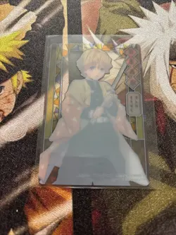 Zenitsu Agatsuma Demon Slayer Stained glass card Very Rare Japan BANDAI 🔥🔥🔥 - Image 2