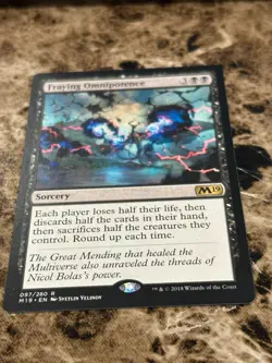 FRAYING OMNIPOTENCE Magic MTG M19 Core Set - Image 1