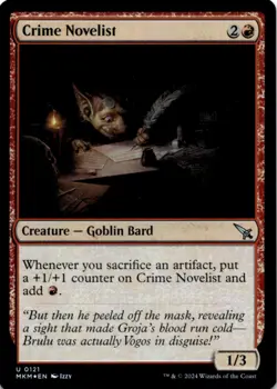MTG Crime Novelist Foil NM Murders at Karlov Manor Magic 121 - Image 1
